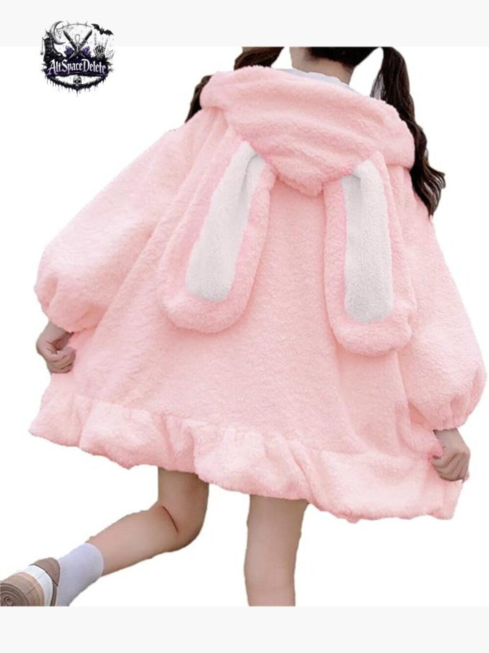 Oversized Bunny Hoodie Sweater Zip Up Casual Cosplay Long Sleeve